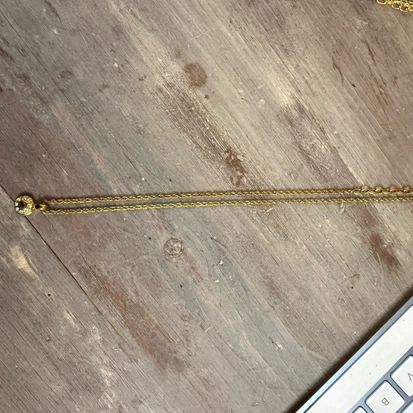 Nina Ricci Gold Necklace with Crystal Accent